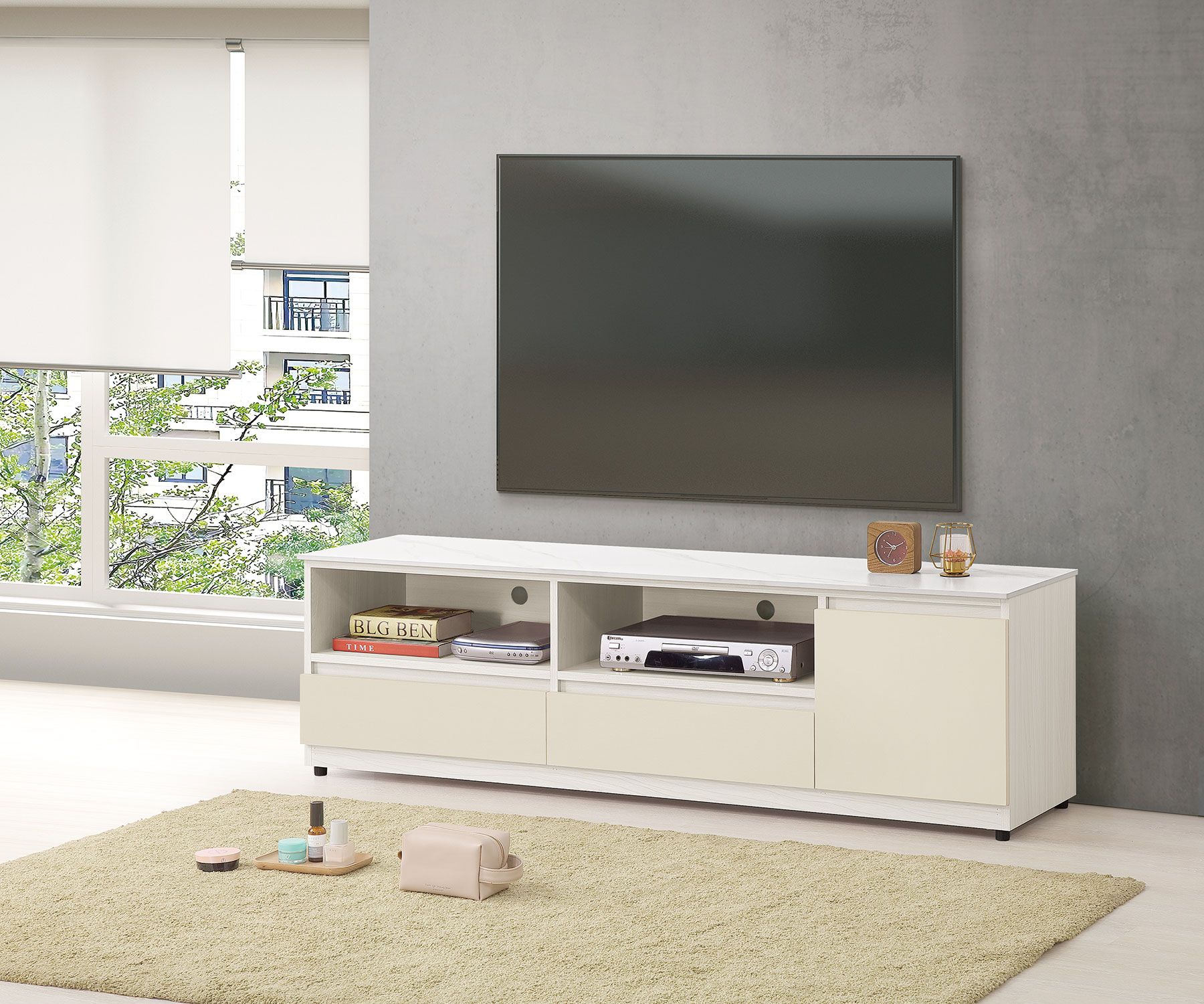 燕麥岩板電視櫃(4尺、5.3尺、6尺可選) 2