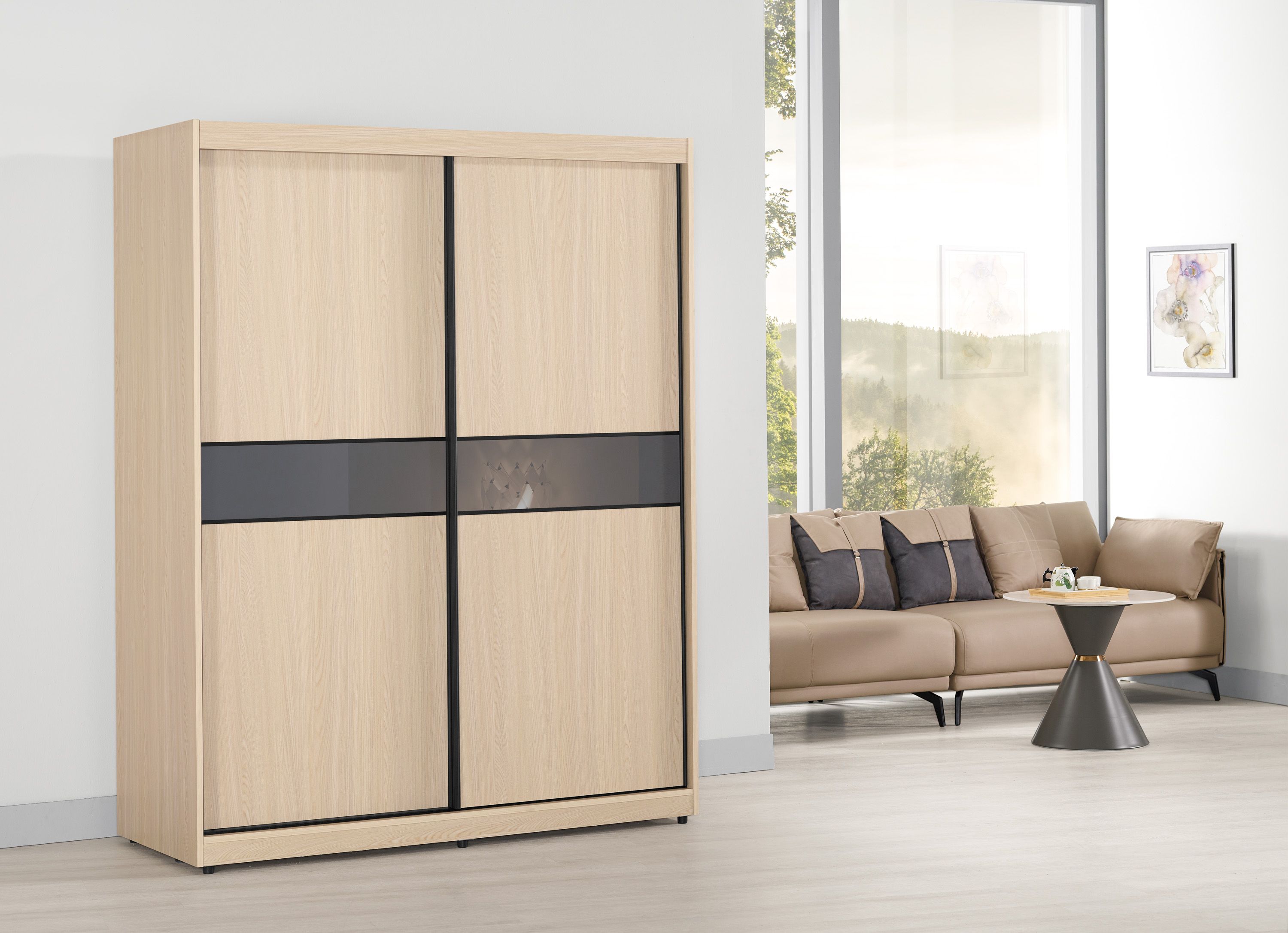 艾維斯5尺拉門衣櫥