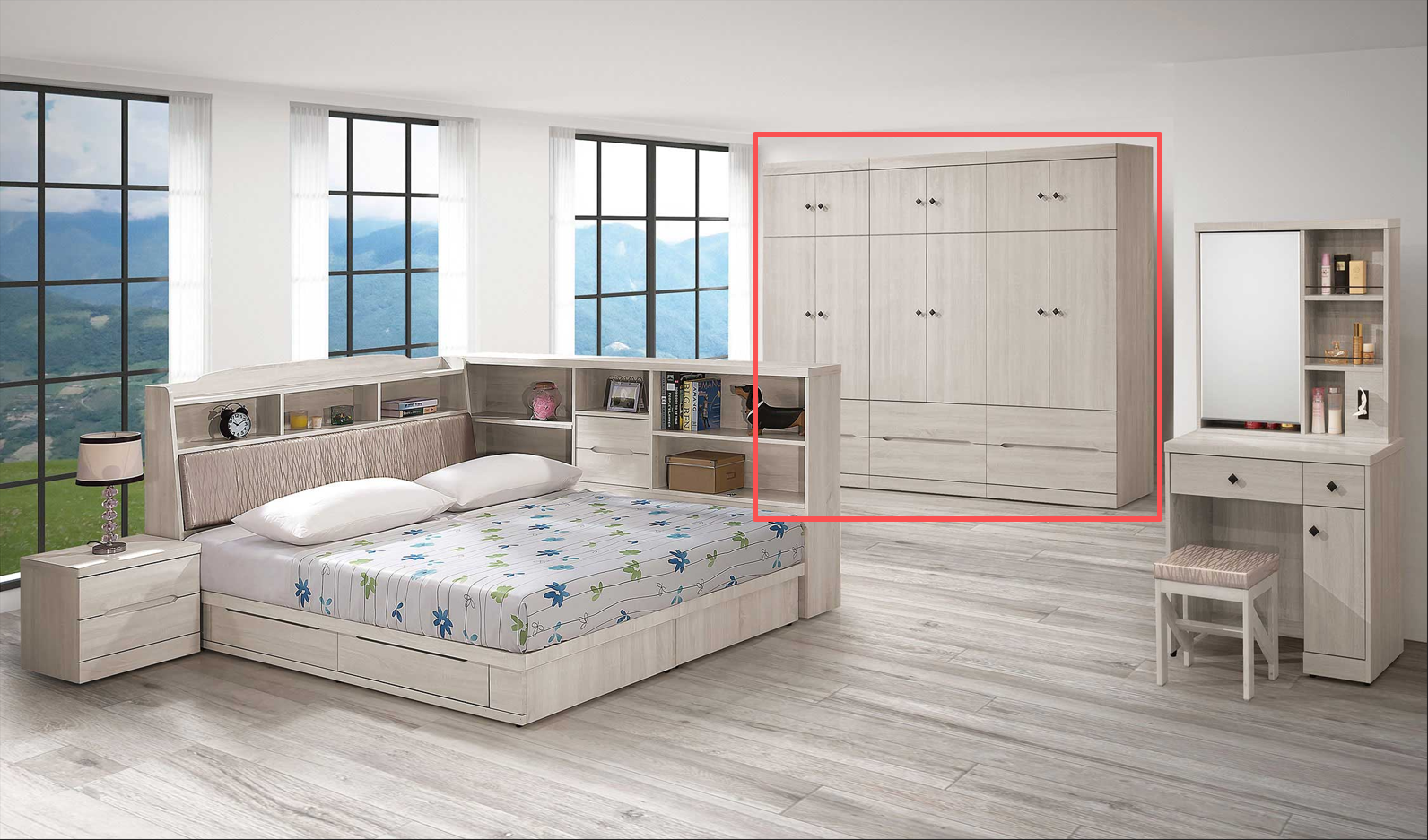 瑪奇朵7.8尺組合衣櫃(全組) 3