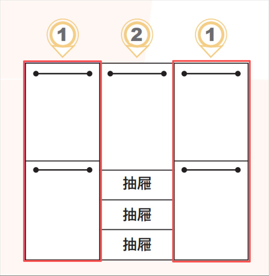 白雲木2.6尺雙吊衣櫃 3