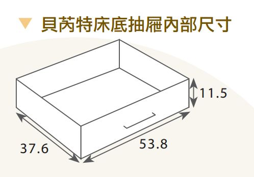 貝芮特3.5尺三抽床底 2
