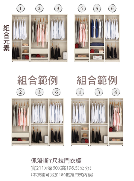 佩洛斯7尺拉門衣櫥 2