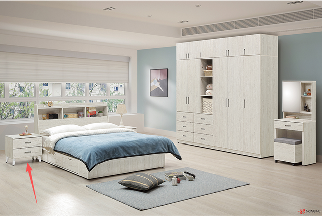 艾薇兒淺橡木床頭櫃