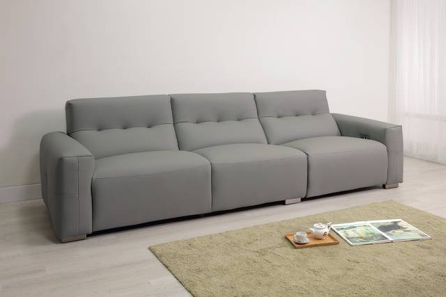 拉夫特半牛皮電動沙發
